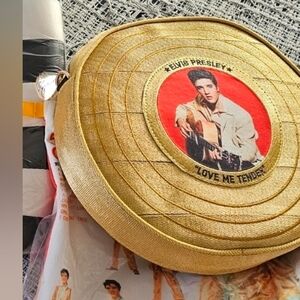 Harveys Gold Round Elvis 'Love Me Tender' Crossbody Bag